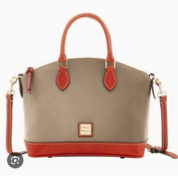 Dooney & Bourke Handbags - NWT DOONEY & BOURKE DOME SATCHEL DARCY BAG ELEPHANT TAUPE w/ TAN TRIM SOLD OUT